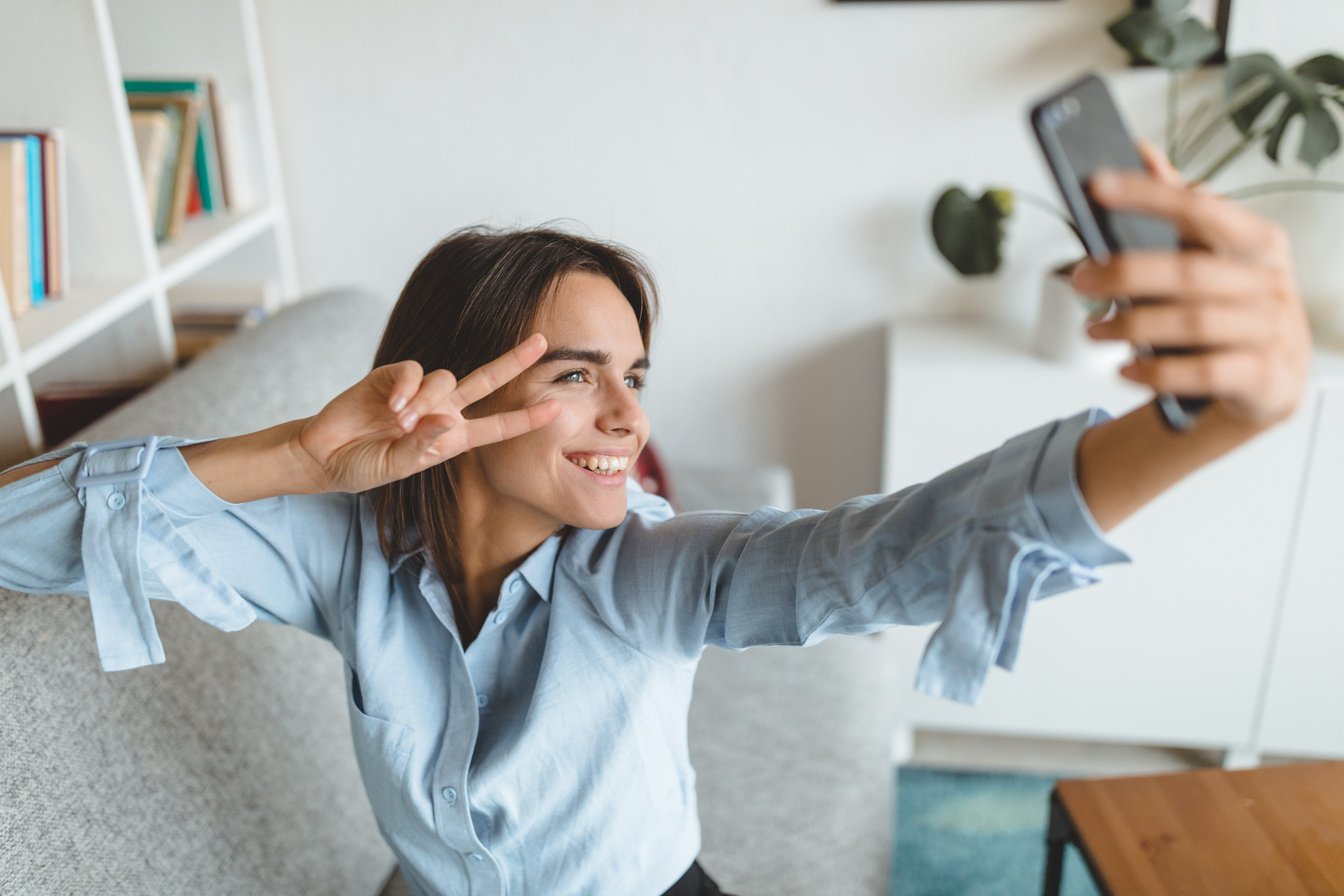 Woman Taking A Selfie